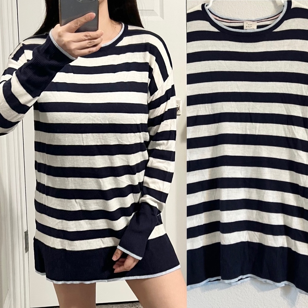 EUC A New Day Modal blend striped knit sweater